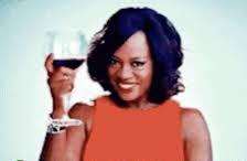 Viola Davis consuming alcohol